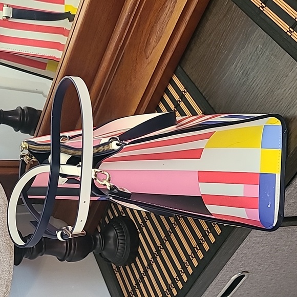 Kate ♠️ Striped leather bag - Picture 7 of 17